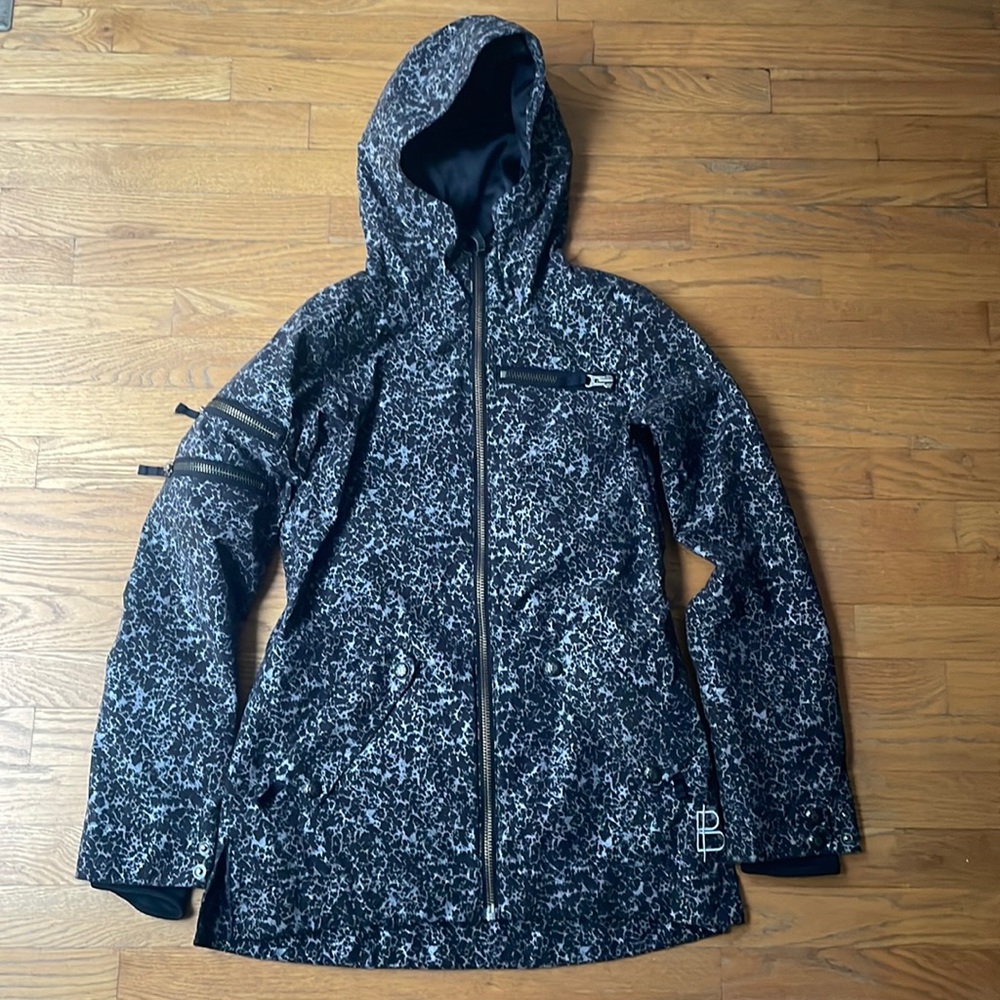 B by Burton Black Silver Ski Snowboard Jacket Small